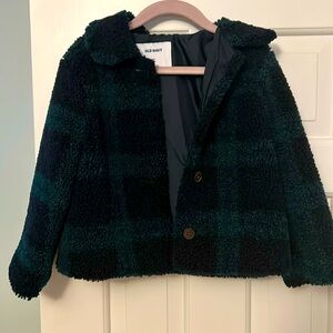 Old Navy Tartan Sherpa Coat- Toddler 3